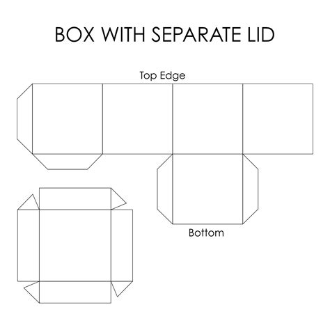 small box template with lid